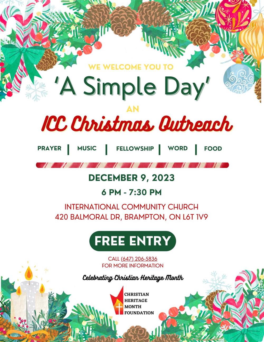 Christmas Celebration at International Community Church on December 9, 2023